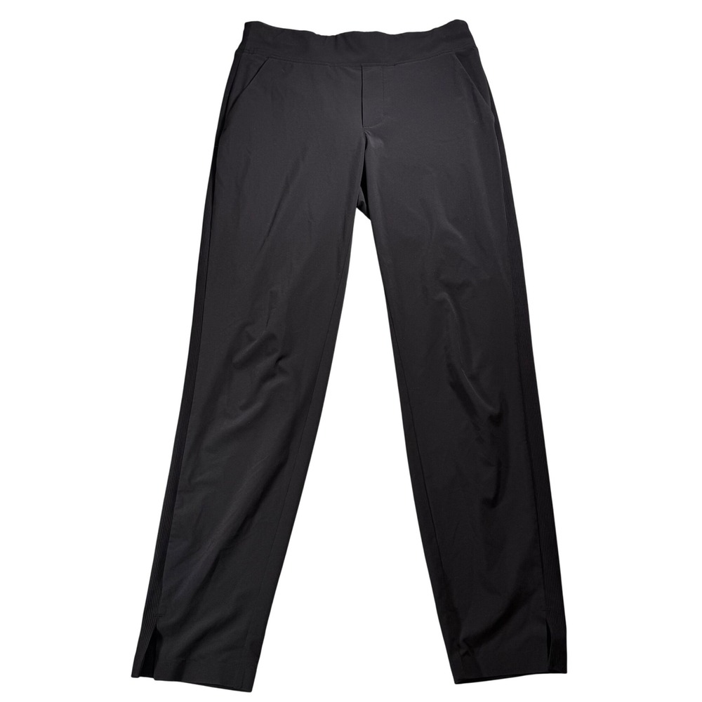 Athleta Black Jogger Pants Side Stripe Zip Pockets Athletic Women Size‎ 2